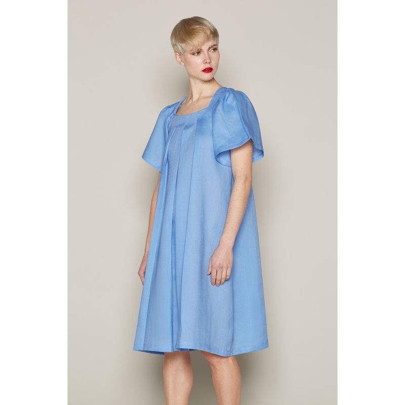 A-Line Linen Jackie Dress Blue image