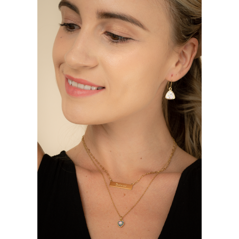 Wear Blue Gold Heart Necklace image