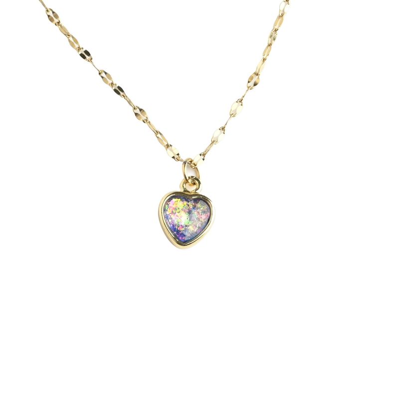 Wear Blue Gold Heart Necklace image