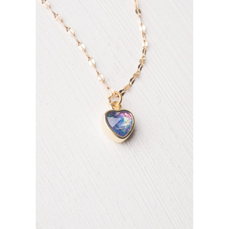 Wear Blue Gold Heart Necklace image