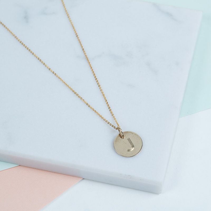 Westbourne Yellow Gold Initial Disc Pendant image