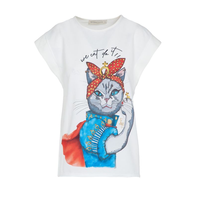 White Cotton T-Shirt Theodora image