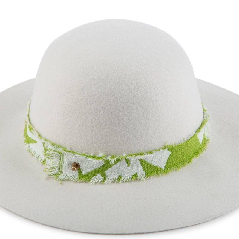 White Felt Boho Hat image