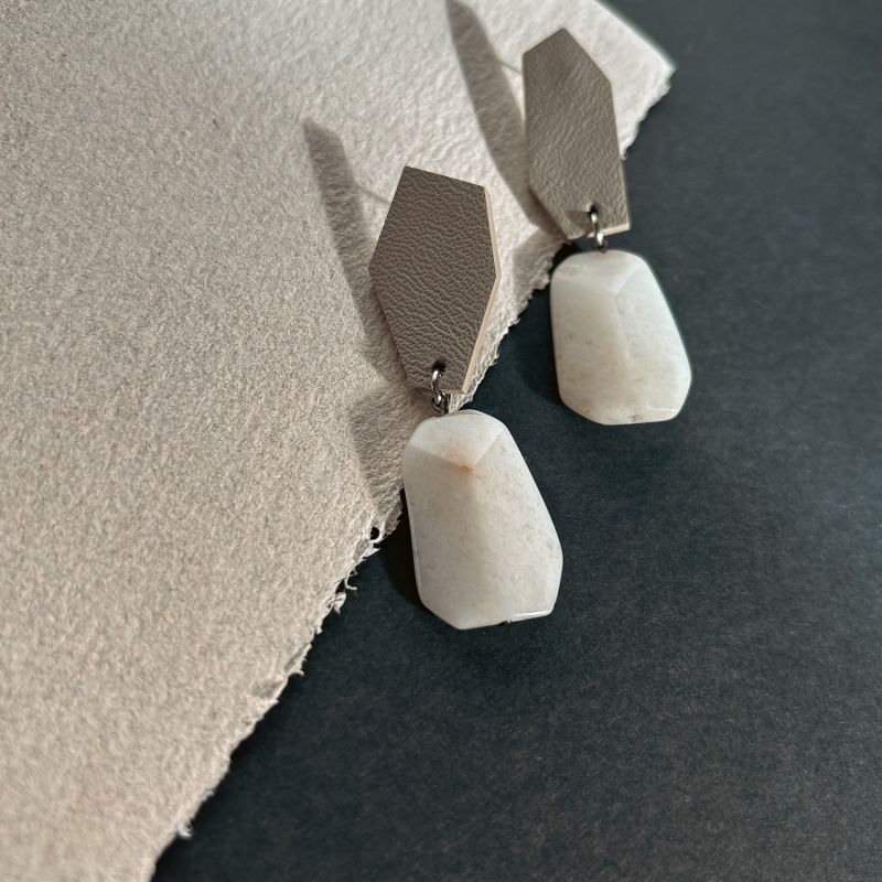 White Jade Earrings image