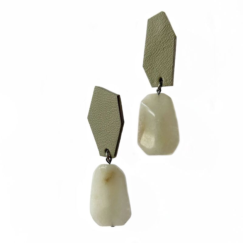 White Jade Earrings image