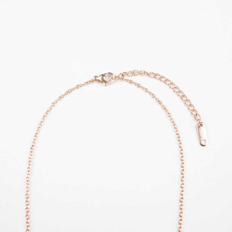 Tricolor Mother-Of-Pearl Raindrop Necklace With Rose Gold Chain image