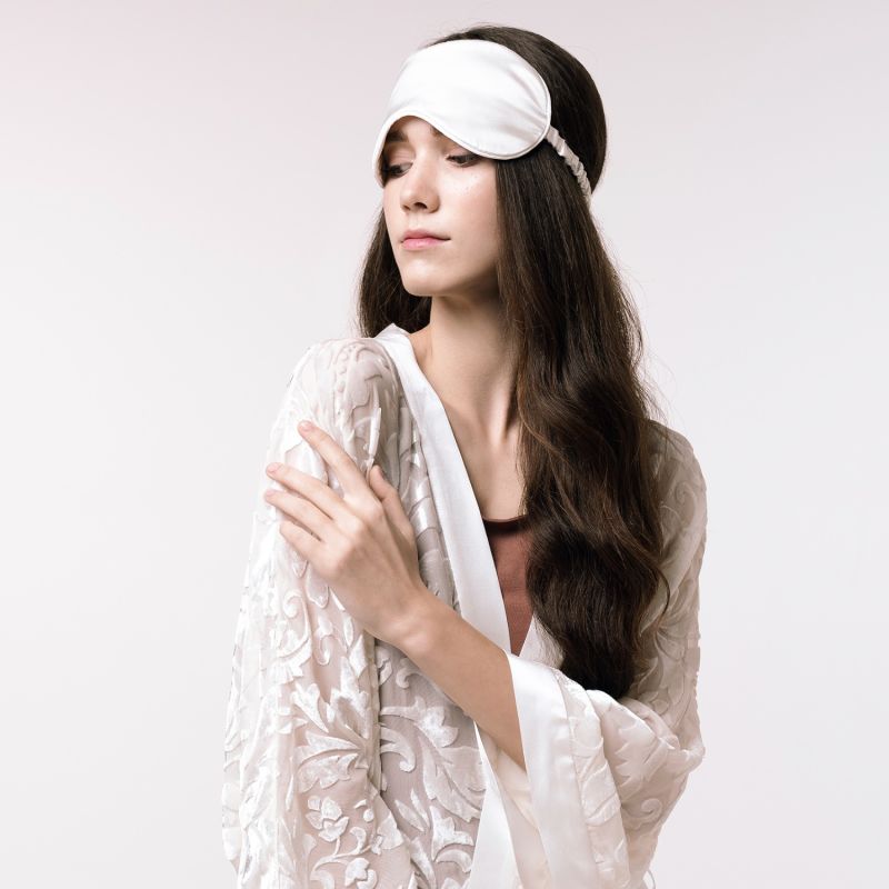 White Silk Eye Mask image