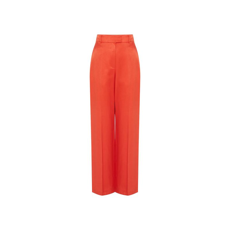 Wide Leg Comfort Fit Coral Trousers image