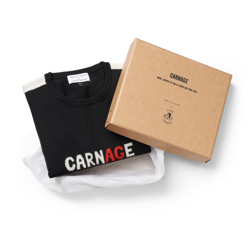 Carnage Jumper in Black by Bella Freud and Cave Things image