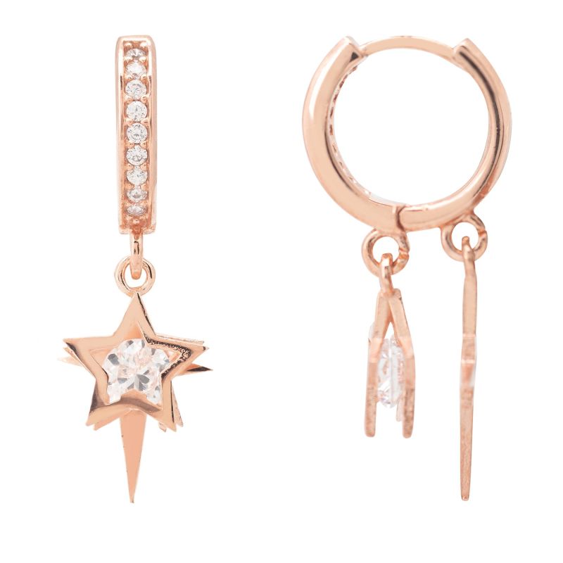 Celestial Huggie Hoops Rosegold image