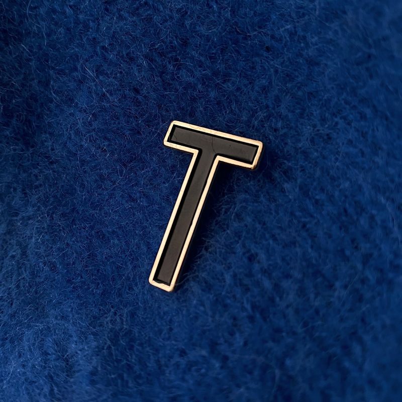 Enamel Letter T Pin image