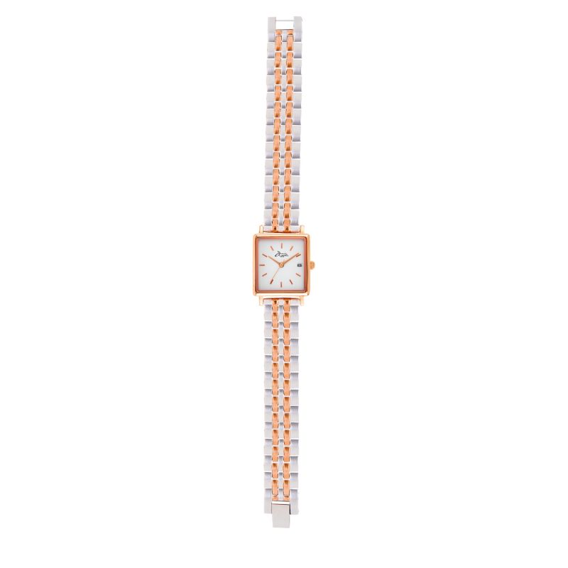 Quaintrelle Square Rose Gold Silver Link 22 24Mm image