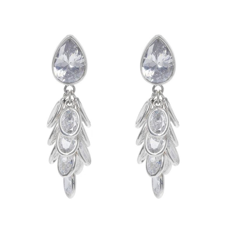 Petite Silver Crystal Drops image