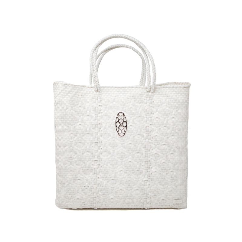 Medium White Tote Bag image