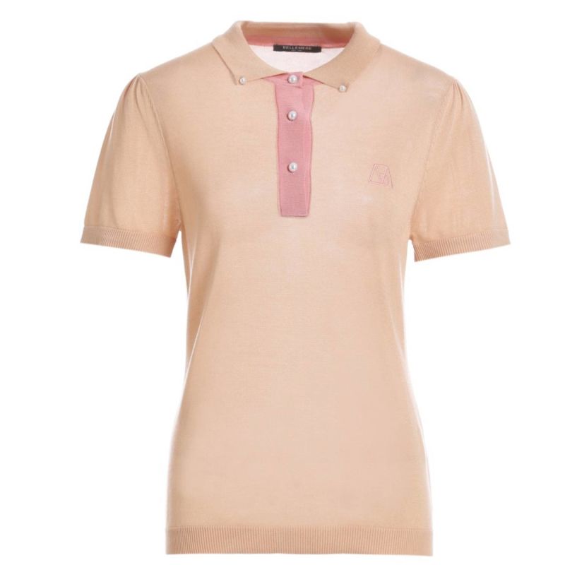 Women's Chic Two-Tone Tencel Polo image