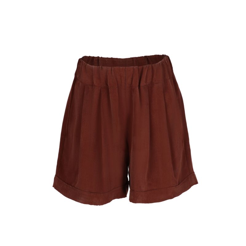 Women's Cupro Shorts In Rust image