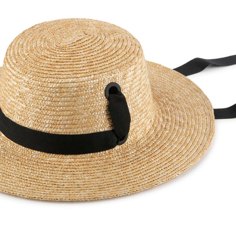 Womens Boater Straw Hat image