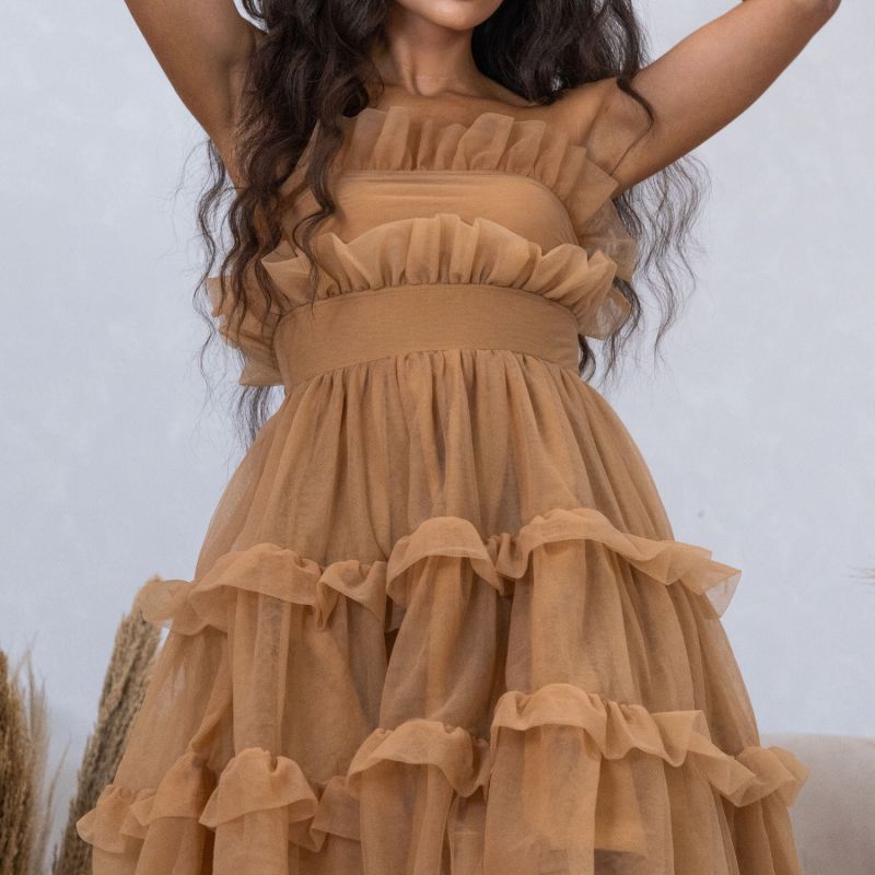 Womens Tulle Frill Dress image