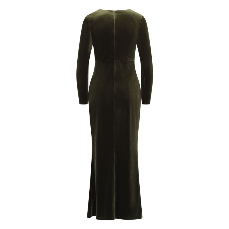 Womens Velvet Maxi Dress image