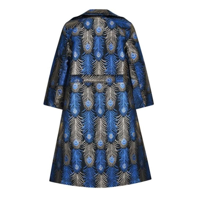 Woolhampton Coat Blue Metallic Peacock image