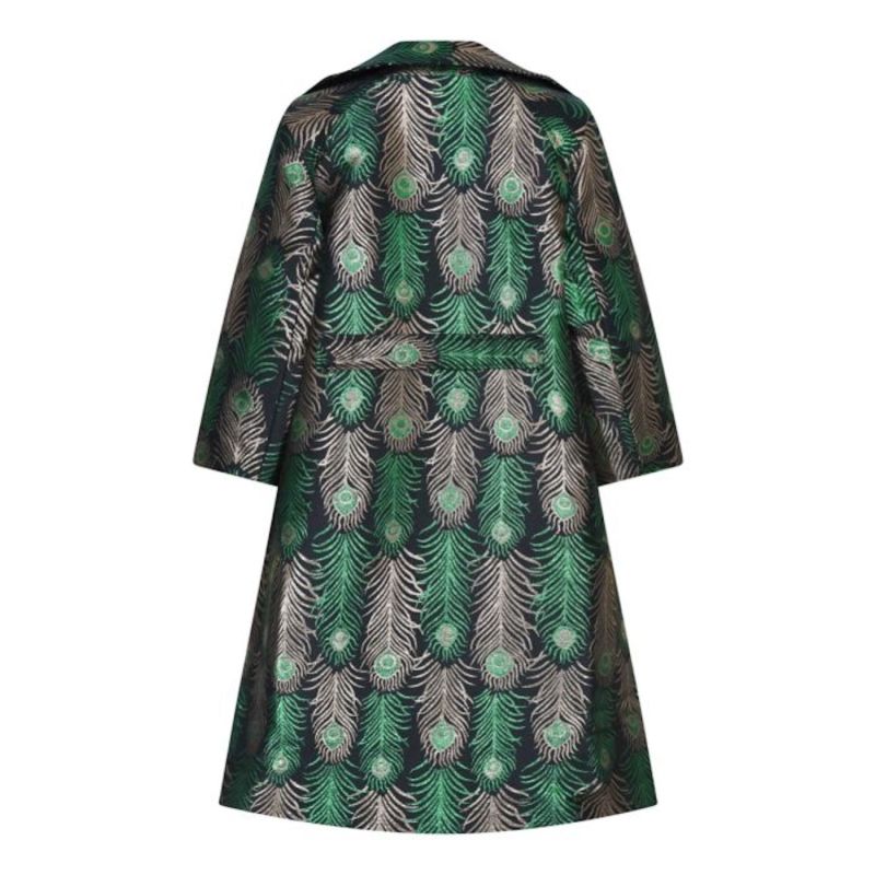 Woolhampton Coat Green Metallic Peacock image