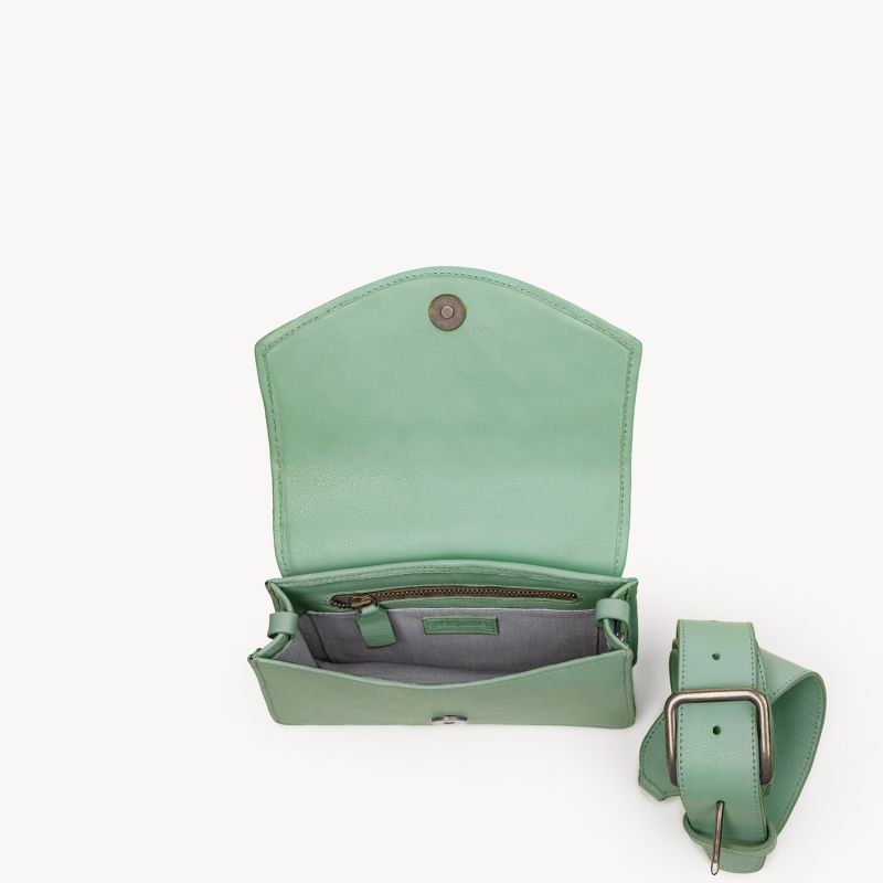 Woven Leather Belt Bag - Green image