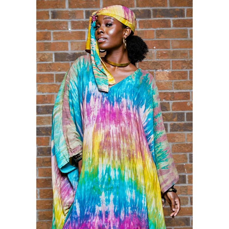 Nora Tie-Dye Caftan Dress image