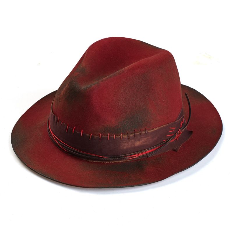 Red Burning Hat Felt Fedora image