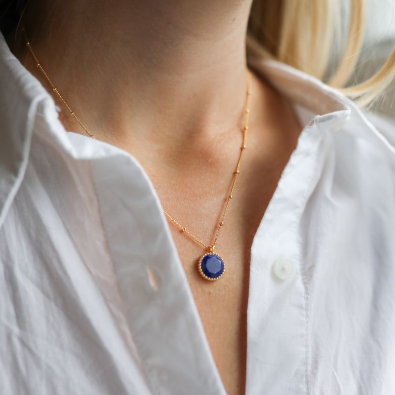 Barcelona September Birthstone Necklace Lapis Lazuli image