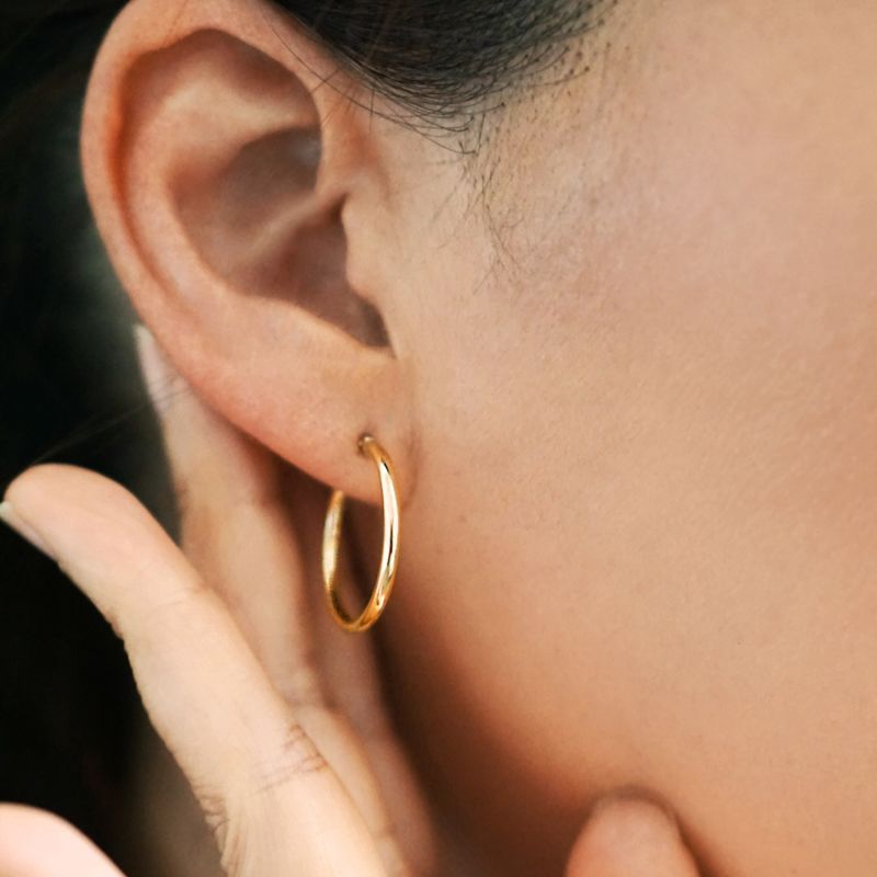 Midi Hoops Solid Gold image