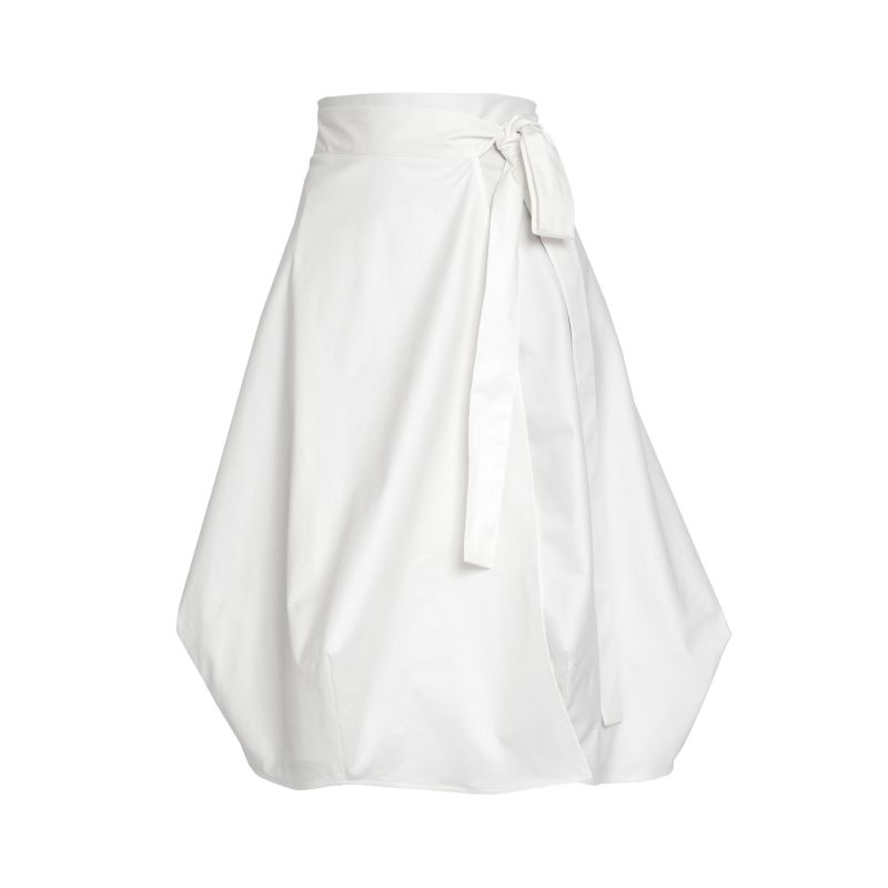 Wrapped Skirt In White Cotton image