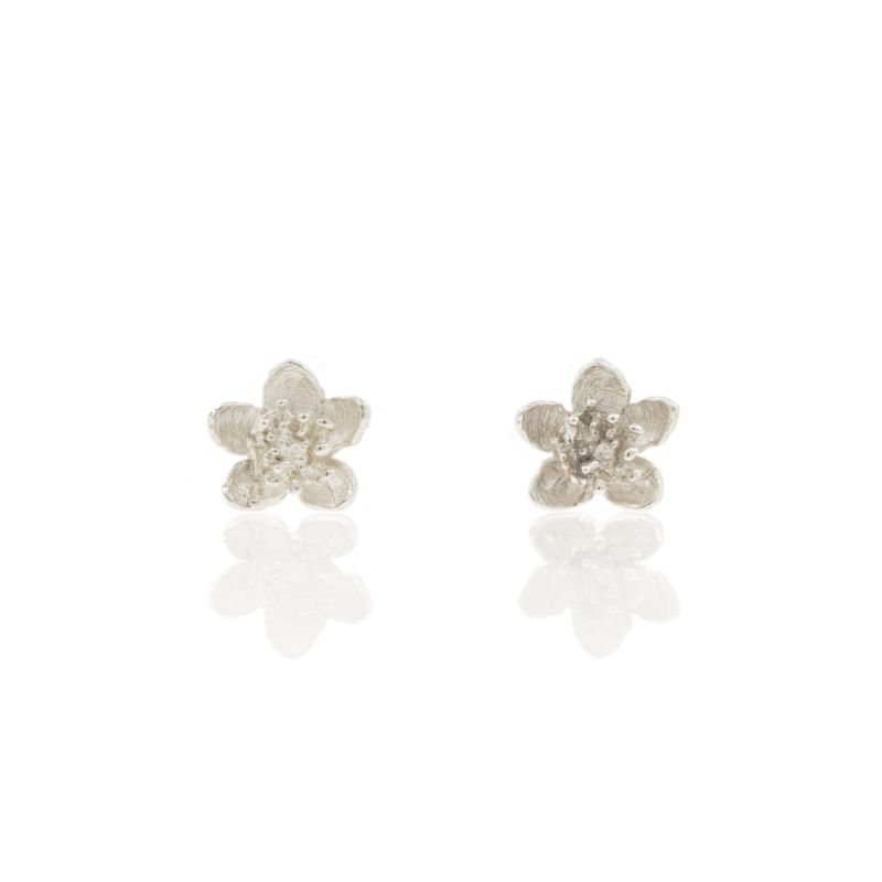 Cherry Blossom Earrings – Silver image