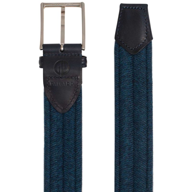 Elastic Braided Wool Belt Blue Fabrizio image