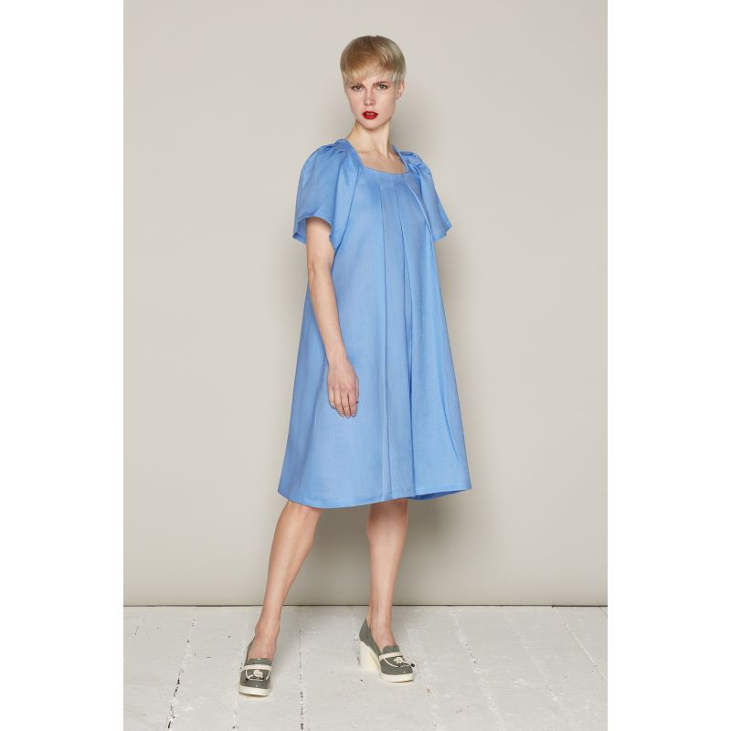 A-Line Linen Jackie Dress Blue image