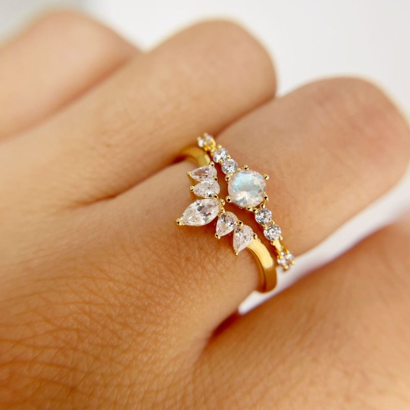 Supreme White Topaz Ring Yellow Gold Vermeil image