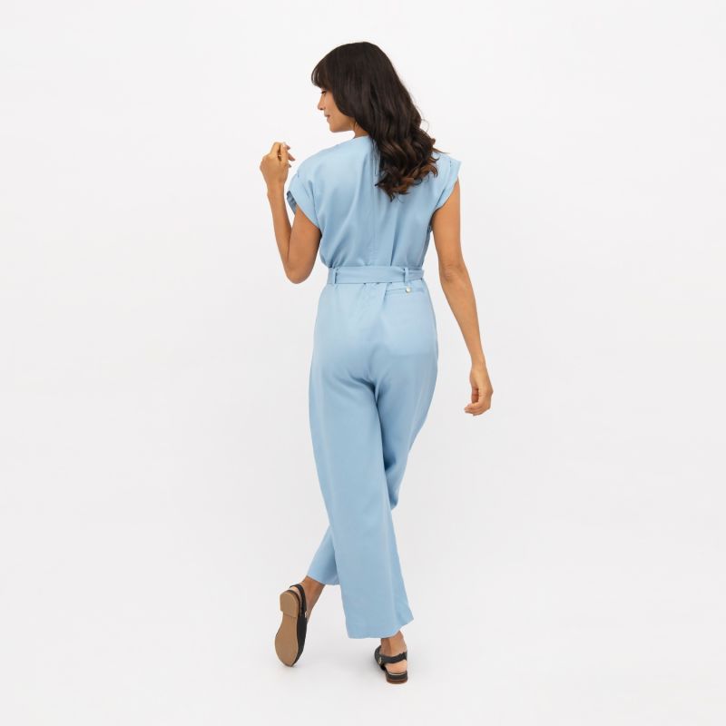 Dakar Tencel Straight Leg Jumpsuit In Sommerhus Blue image