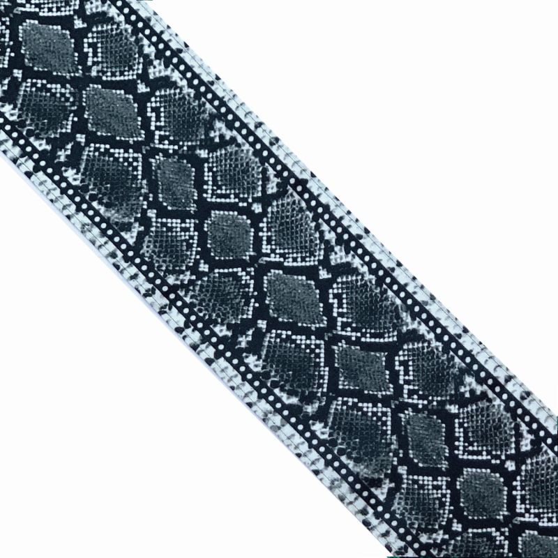 Snakeskin Silk Neck Scarf Long Grey image