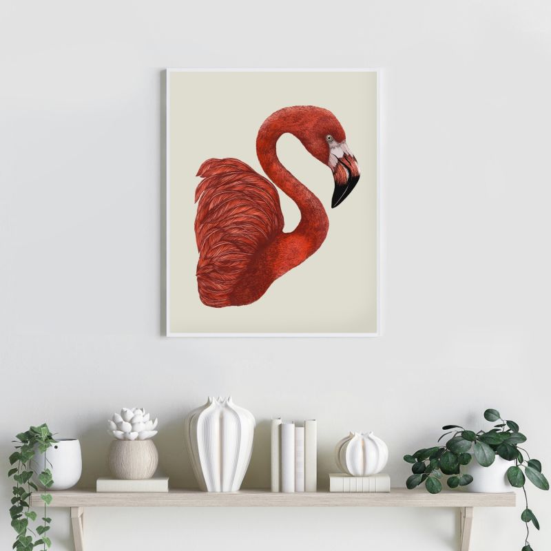 Antique Flamingo Ii Fine Art Print - A4 image