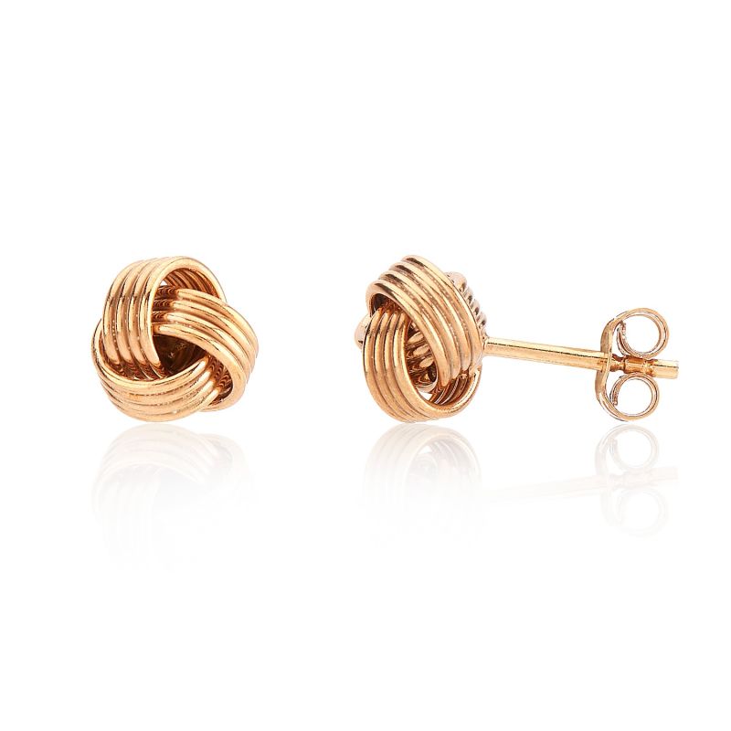 Cranley Gold Vermeil Triple Knot Stud Earrings image