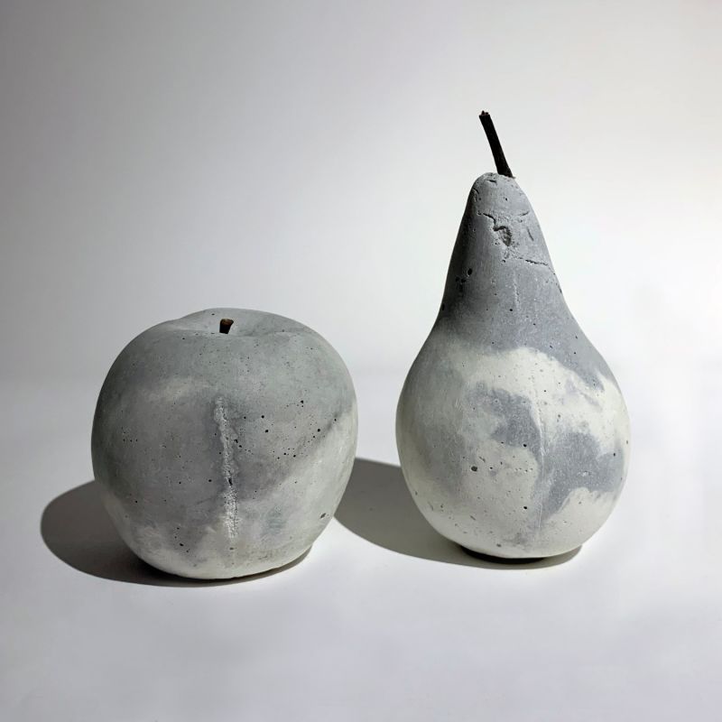 Ornamental Concrete Fruit Carrara, Set Of 2 image