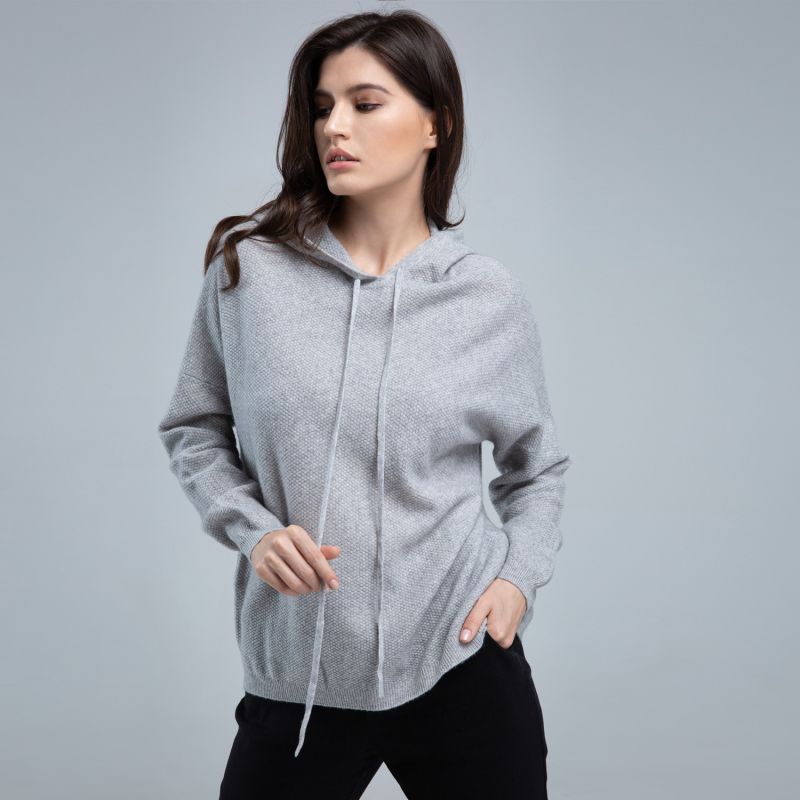 Cashmere Merino Grey Hoody image