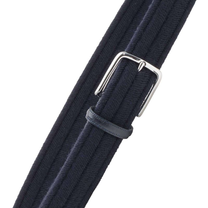 Elastic Braided Wool Belt Blue Fabiano image