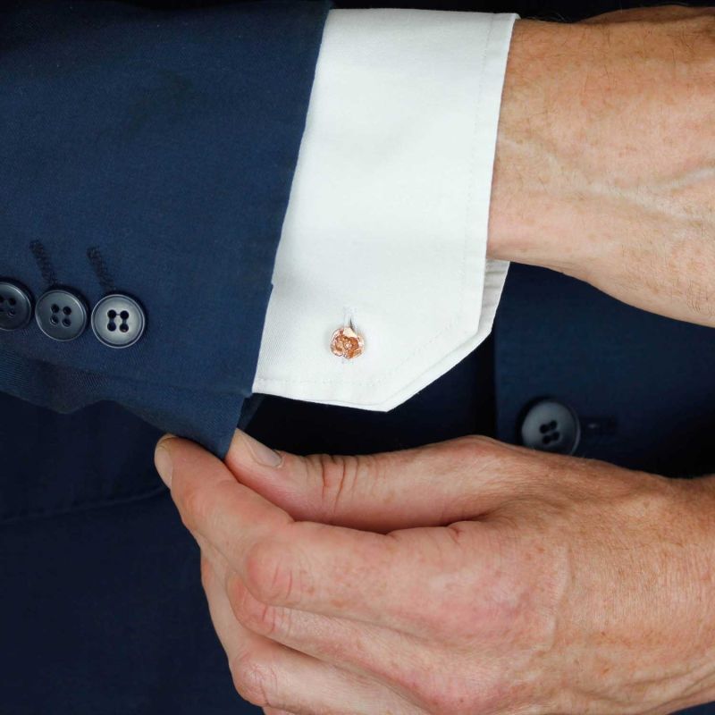 Poppy Cufflinks - Rose Gold image