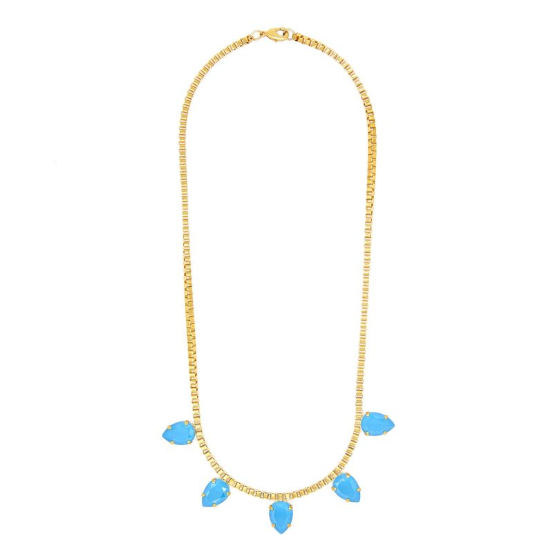 Azure Blue Five Drops Necklace image