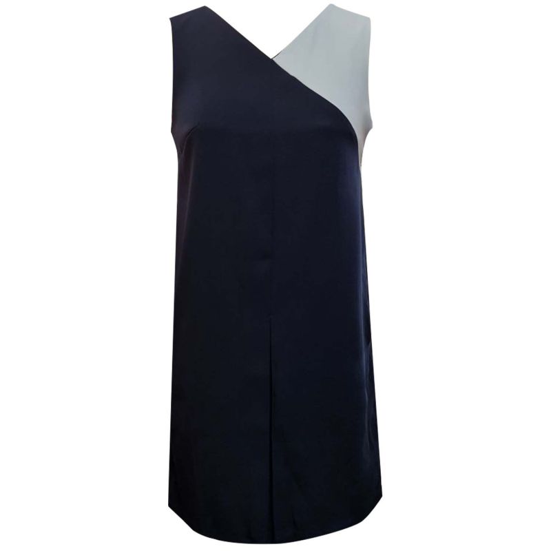 Vea Contrast Colour Panel Dress In Poseidon Blue image