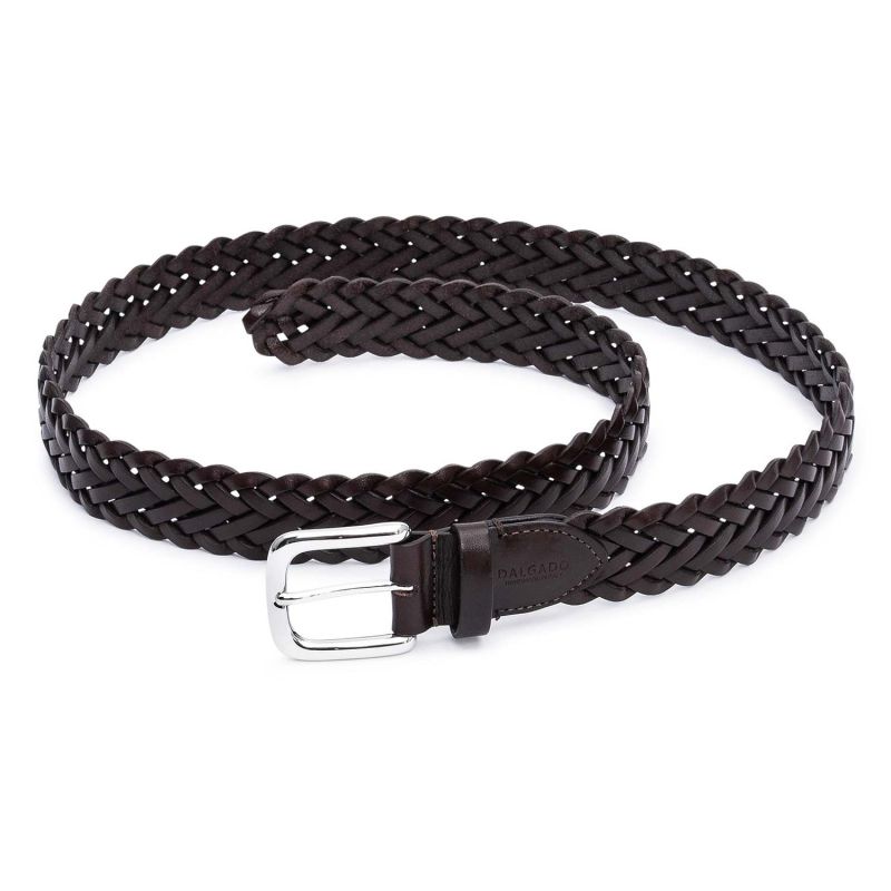 Hand-Braided Leather Belt Brown Leonardo | Dalgado | Wolf & Badger