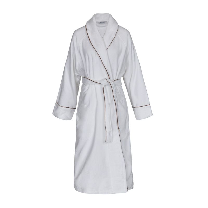 Women's Organic Cotton Velour Robe - White image