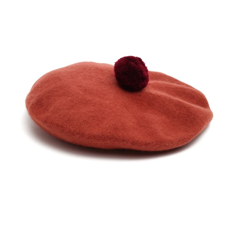 Wool Beret With Pompom image