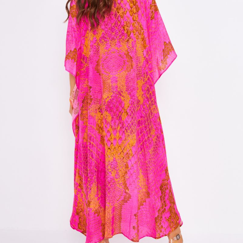 Kaa Tassel Hot Pink Maxi Caftan image