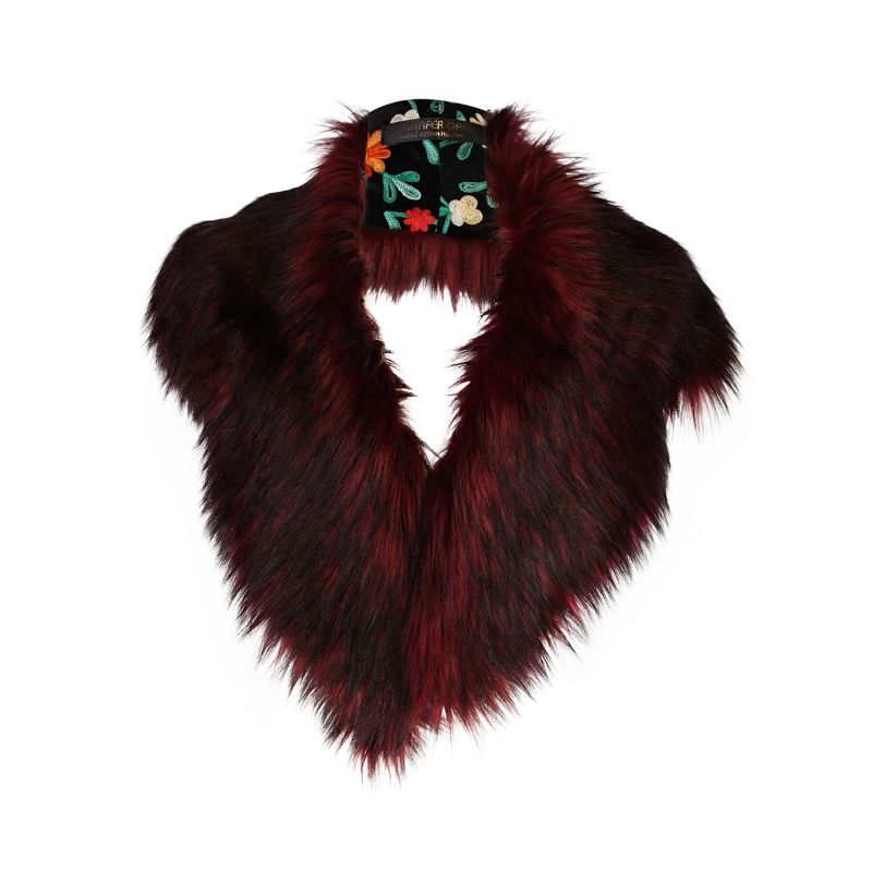 Oxblood Faux Fur Collar image